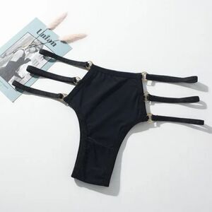 2/$20 Brand New Sexy Black 3 Stings  Underwear Panties Size: Large